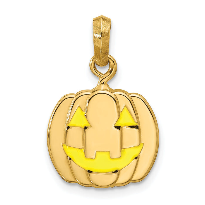 14ky Jack O'Lantern Pendant-D5727