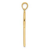 14K Polished Cross Pendant-D5733