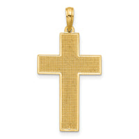 14K Polished Cross Pendant-D5733