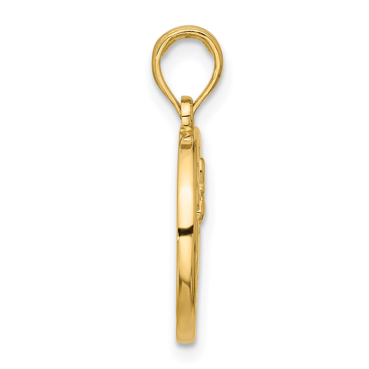 14k Polished Round Sagittarius Pendant-D5734