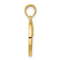 14k Polished Round Sagittarius Pendant-D5734