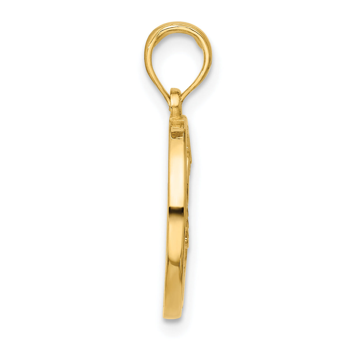 14K Polished Round Scorpio Pendant-D5738