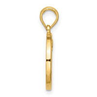 14K Polished Round Aries Pendant-D5740