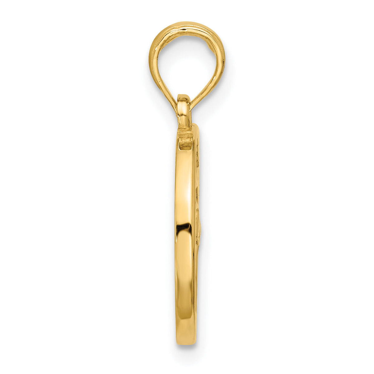 14K Polished Round Libra Pendant-D5742