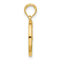 14K Polished Round Libra Pendant-D5742