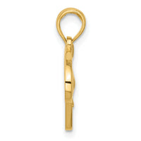 14K Polished Blow Dryer and Curl Brush Pendant-D5745