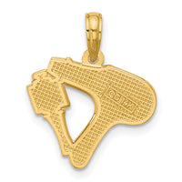14K Polished Blow Dryer and Curl Brush Pendant-D5745