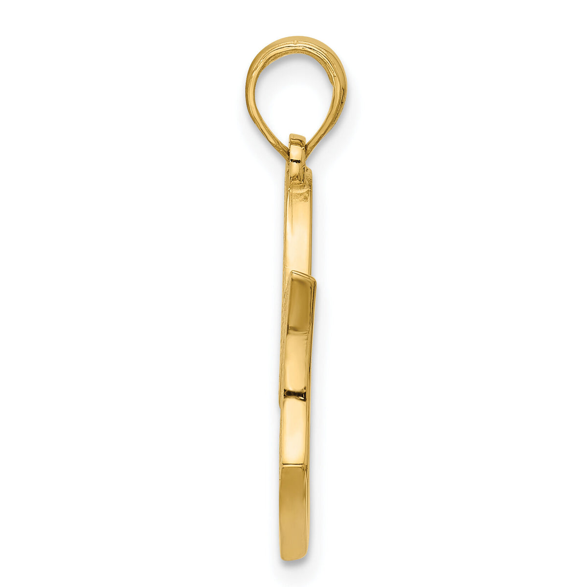 14K Polished Mom And Heart Pendant-D5747