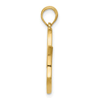 14K Polished Mom And Heart Pendant-D5747