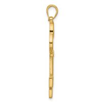 14K Polished Fancy Key Pendant-D5749