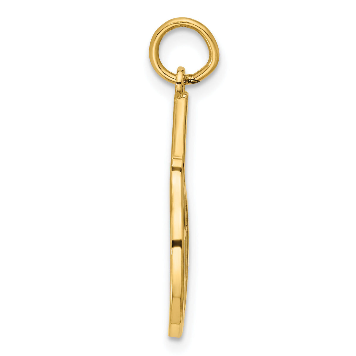 14K Polished Tennis Racket Pendant-D5755