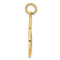 14K Polished Tennis Racket Pendant-D5755