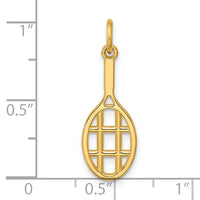 14K Polished Tennis Racket Pendant-D5755