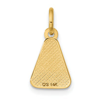 14K Polished Enameled Candy Corn Pendant-D5756