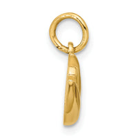 14K Polished Enameled Pistachio Pendant-D5757