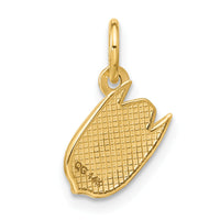 14K Polished Enameled Pistachio Pendant-D5757