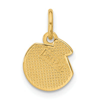 14K Polished Textured Seashell Pendant-D5758