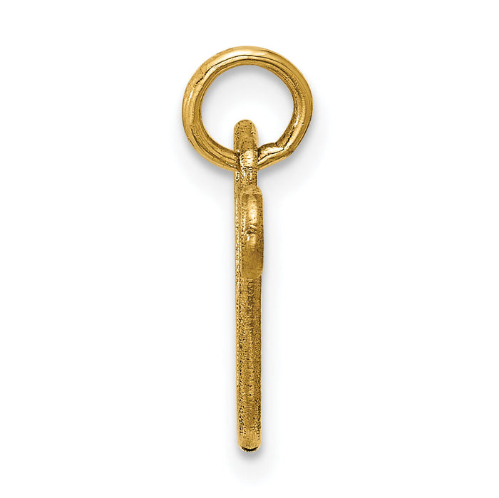 14K Polished Lyre Pendant-D5764