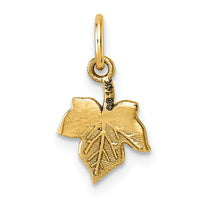 14K Polished Leaf Pendant-D5768