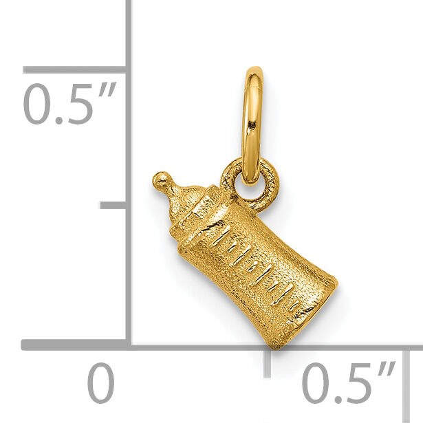 14K Polished Baby Bottle Pendant-D5769