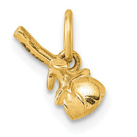 14K Polished Rose Flower Pendant-D5772