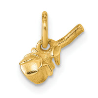 14K Polished Rose Flower Pendant-D5772