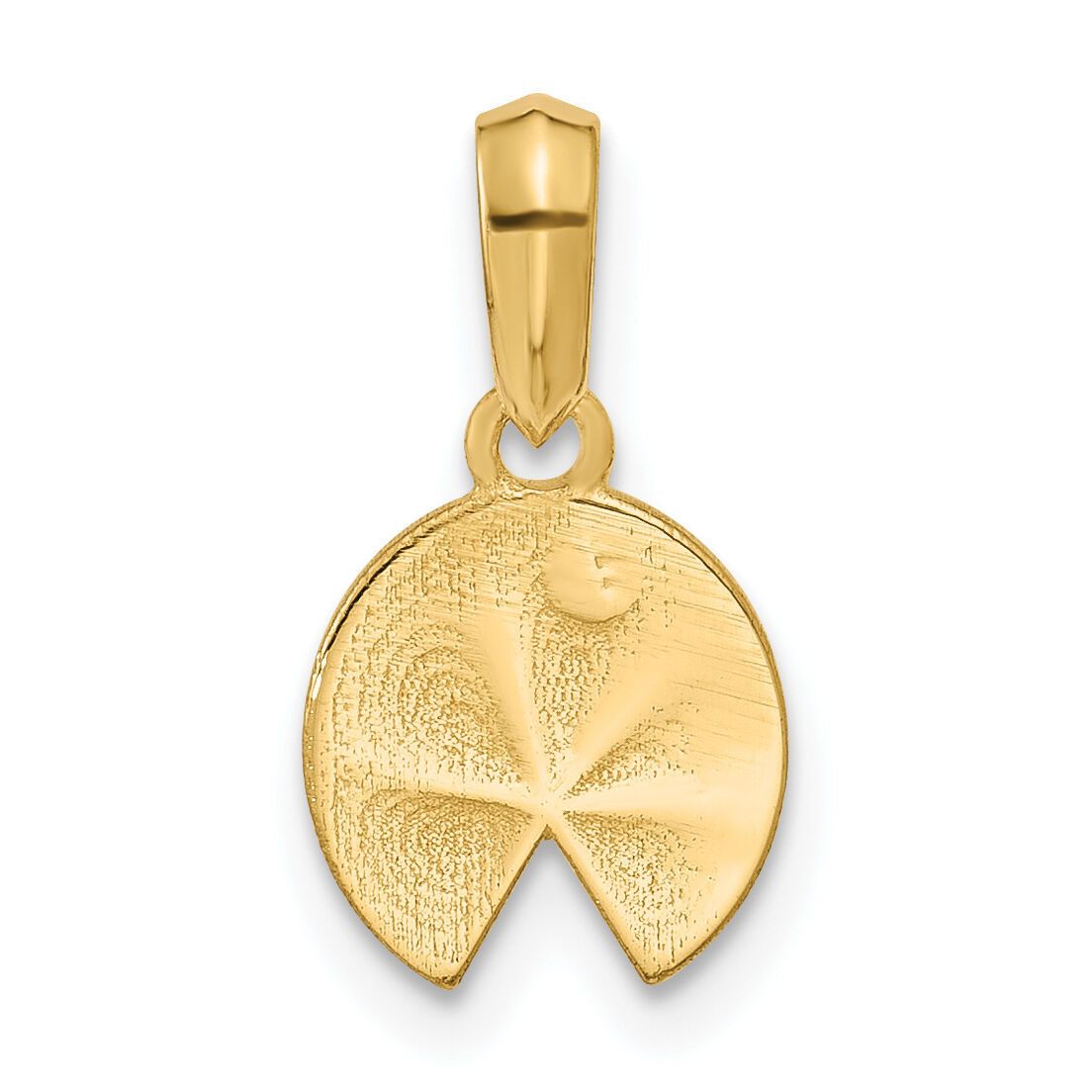 14K Polished Lily Pad Pendant-D5773