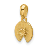 14K Polished Lily Pad Pendant-D5773