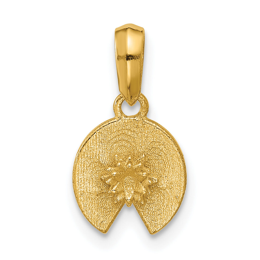 14K Polished Lily Pad Pendant-D5773