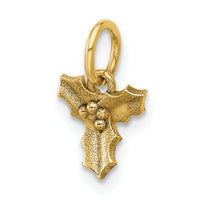 14K Polished Holly Pendant-D5777