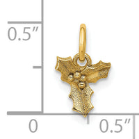 14K Polished Holly Pendant-D5777