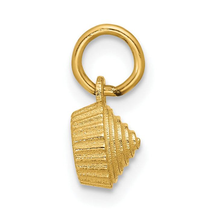 14K Polished Cupcake Pendant-D5781