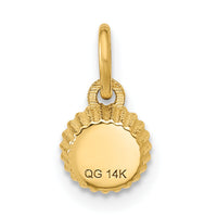 14K Polished Cupcake Pendant-D5781