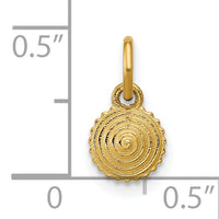 14K Polished Cupcake Pendant-D5781