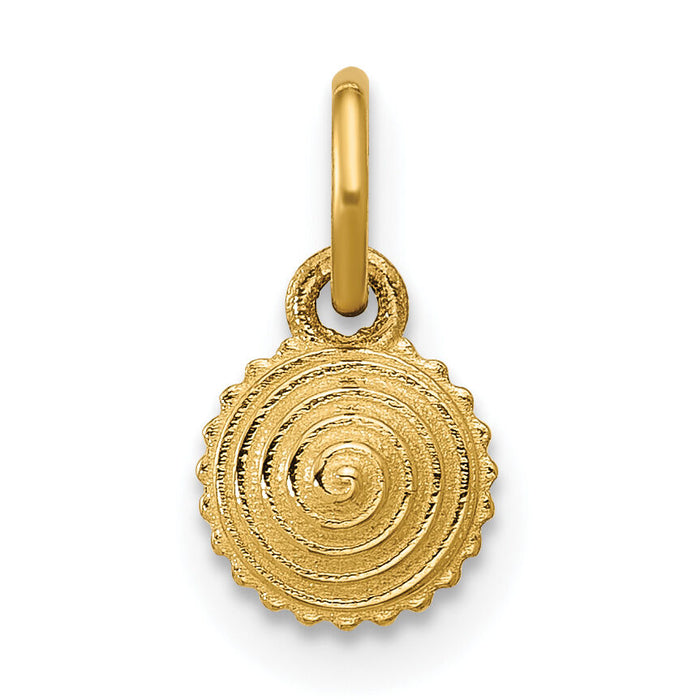 14K Polished Cupcake Pendant-D5781