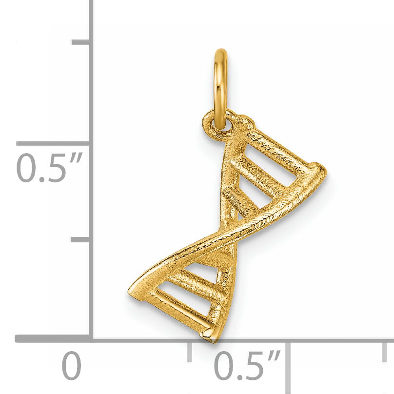 14K Polished DNA Pendant-D5782