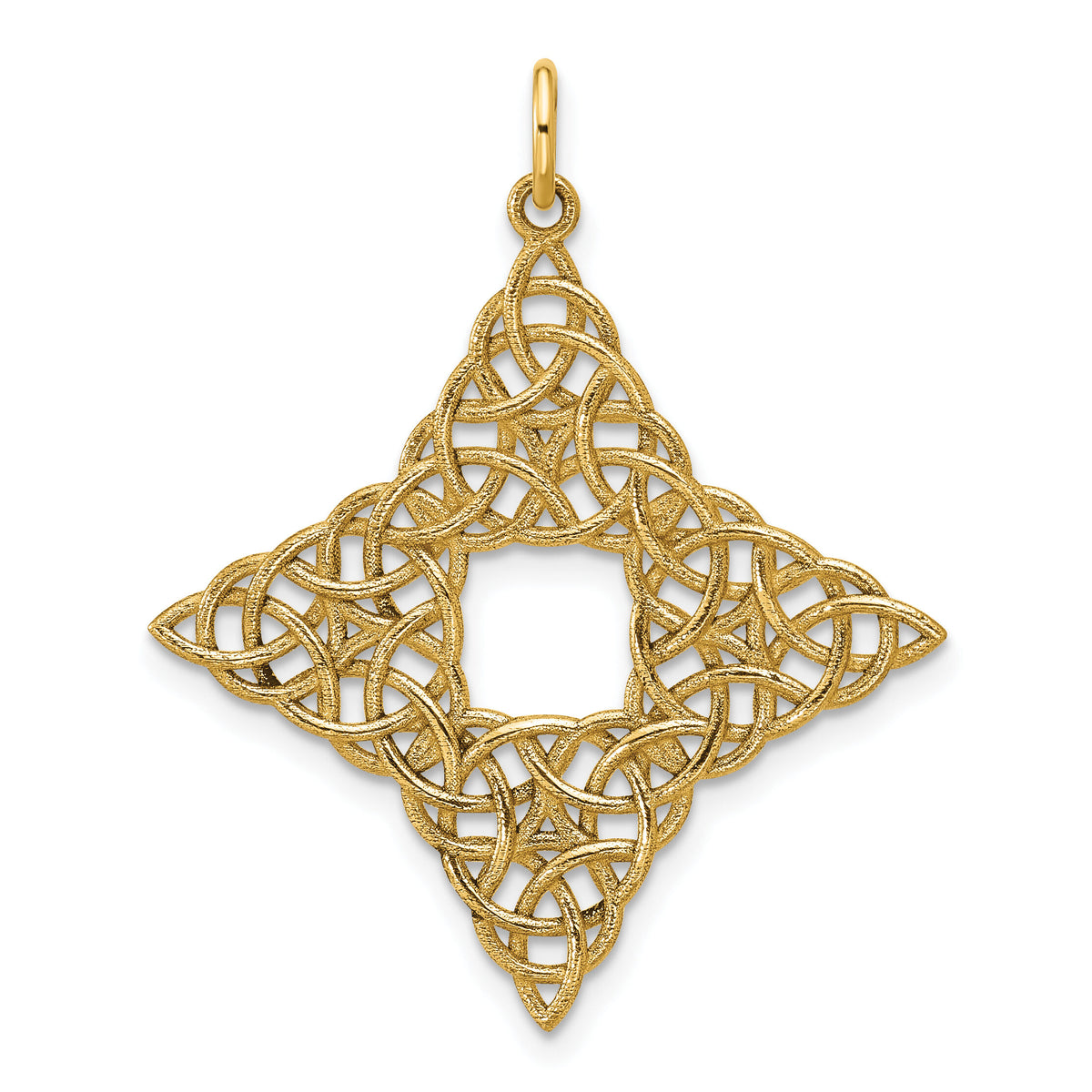 14K Polished Celtic Knot Pendant-D5783