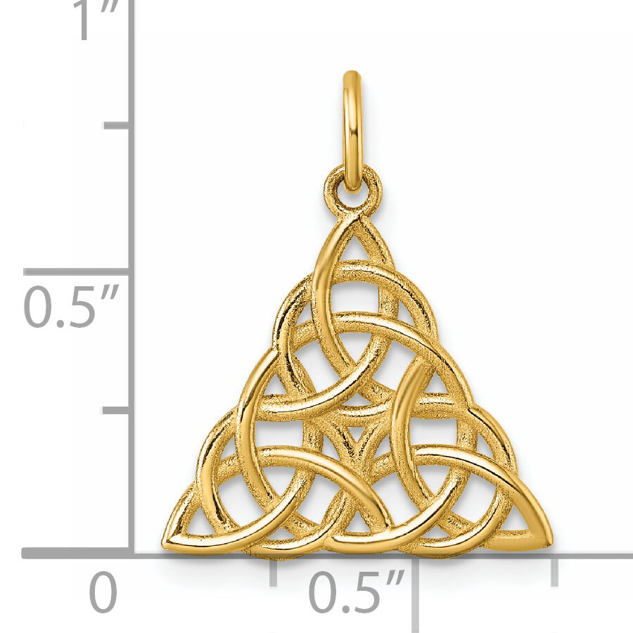 14K Polished Celtic Knot Pendant-D5784