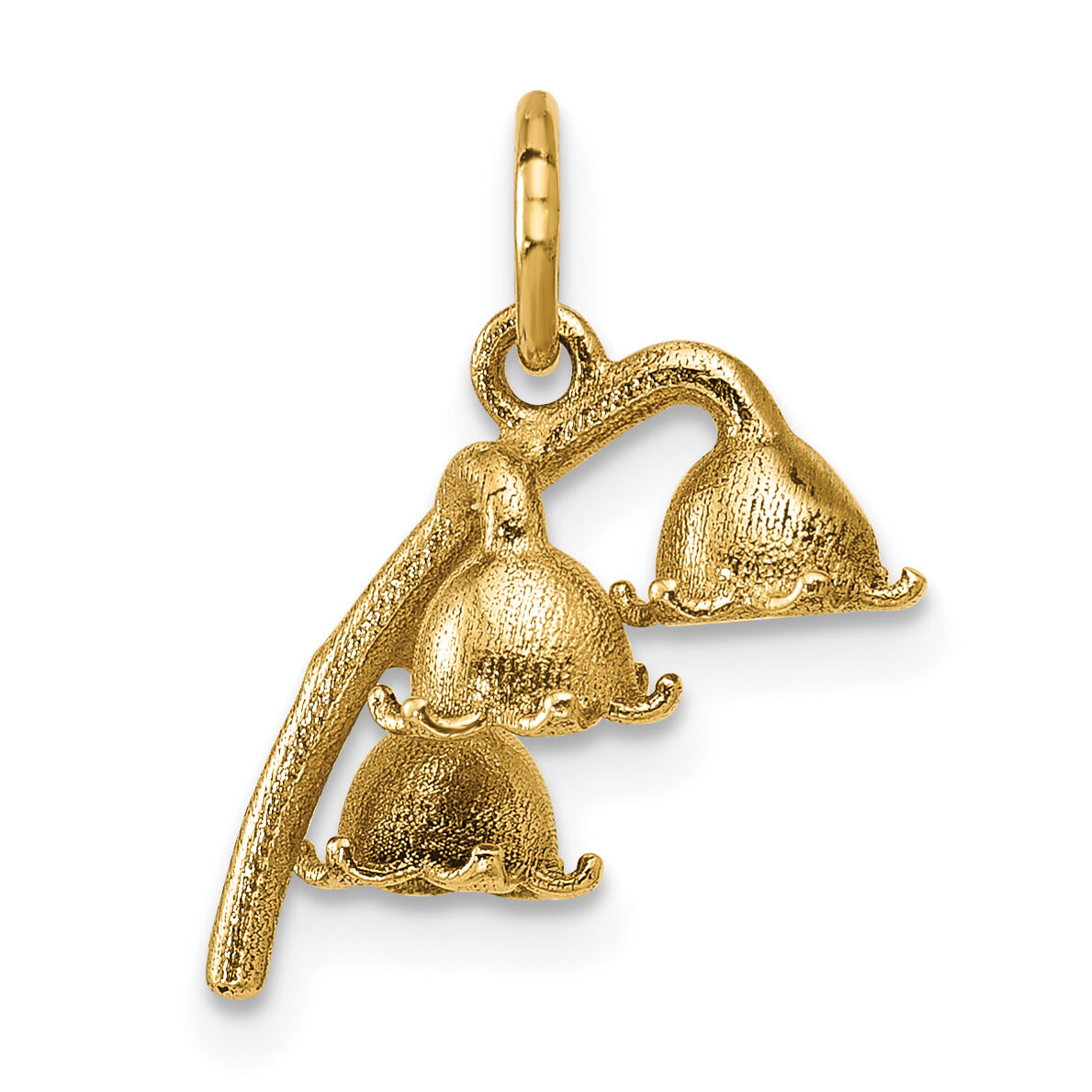 14K Polished Lily of the Valley Pendant-D5786