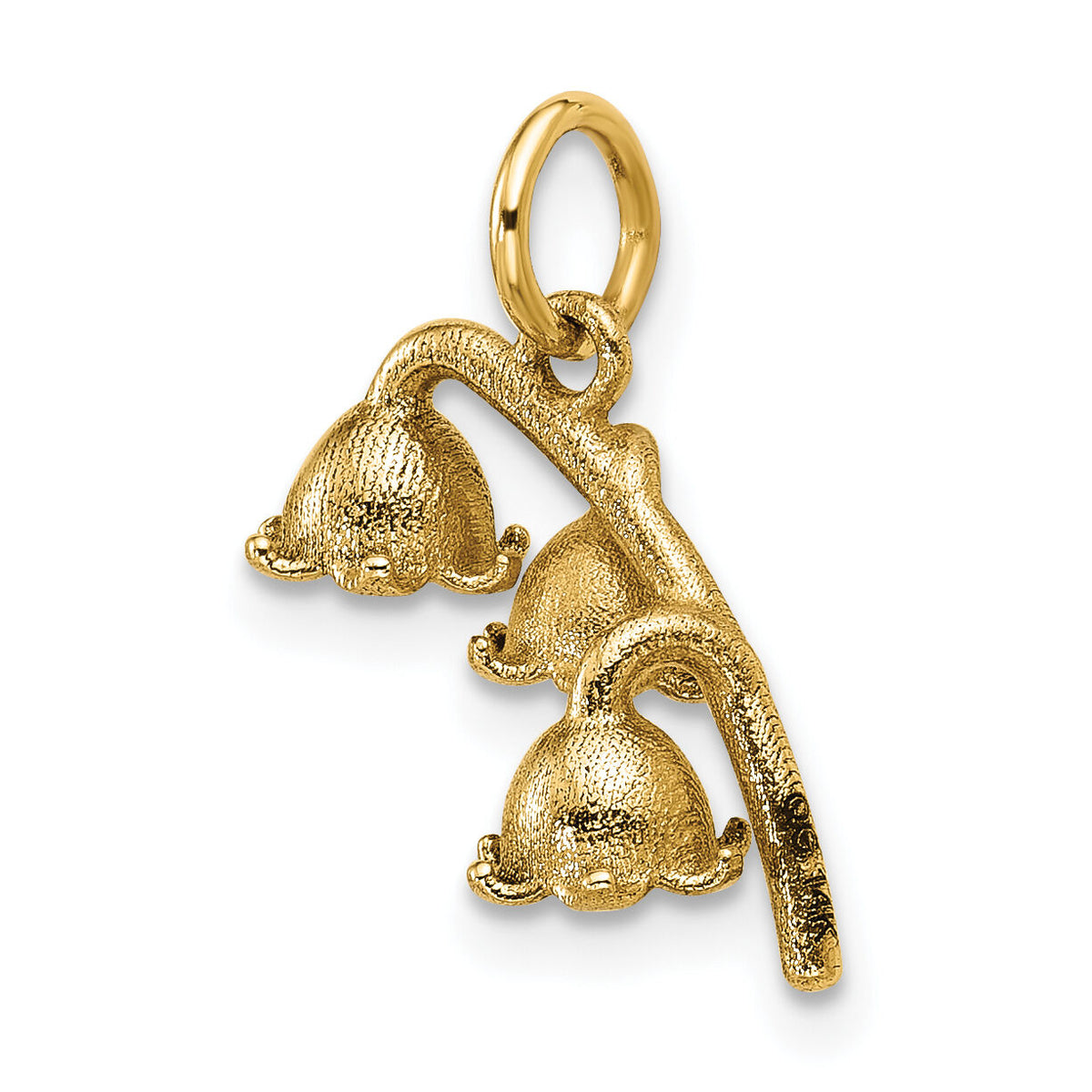 14K Polished Lily of the Valley Pendant-D5786