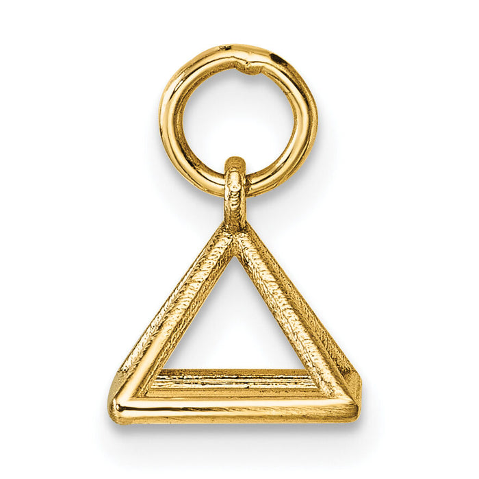 14K Polished Rectangular Pyramid Shape Pendant-D5788