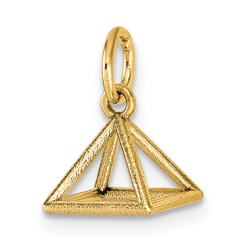 14K Polished Rectangular Pyramid Shape Pendant-D5788