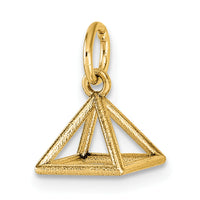 14K Polished Rectangular Pyramid Shape Pendant-D5788