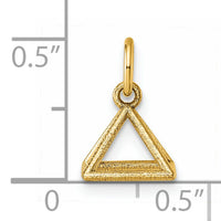 14K Polished Rectangular Pyramid Shape Pendant-D5788
