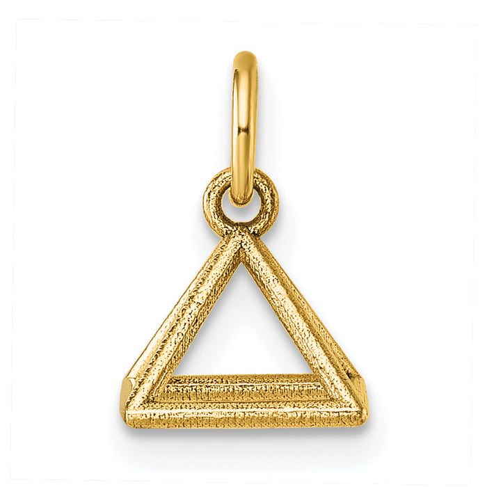 14K Polished Rectangular Pyramid Shape Pendant-D5788