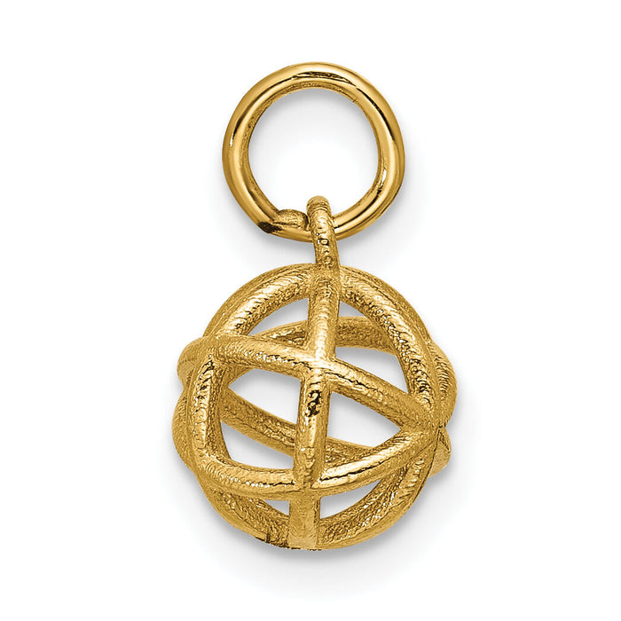 14K Polished Sphere Shape Pendant-D5791