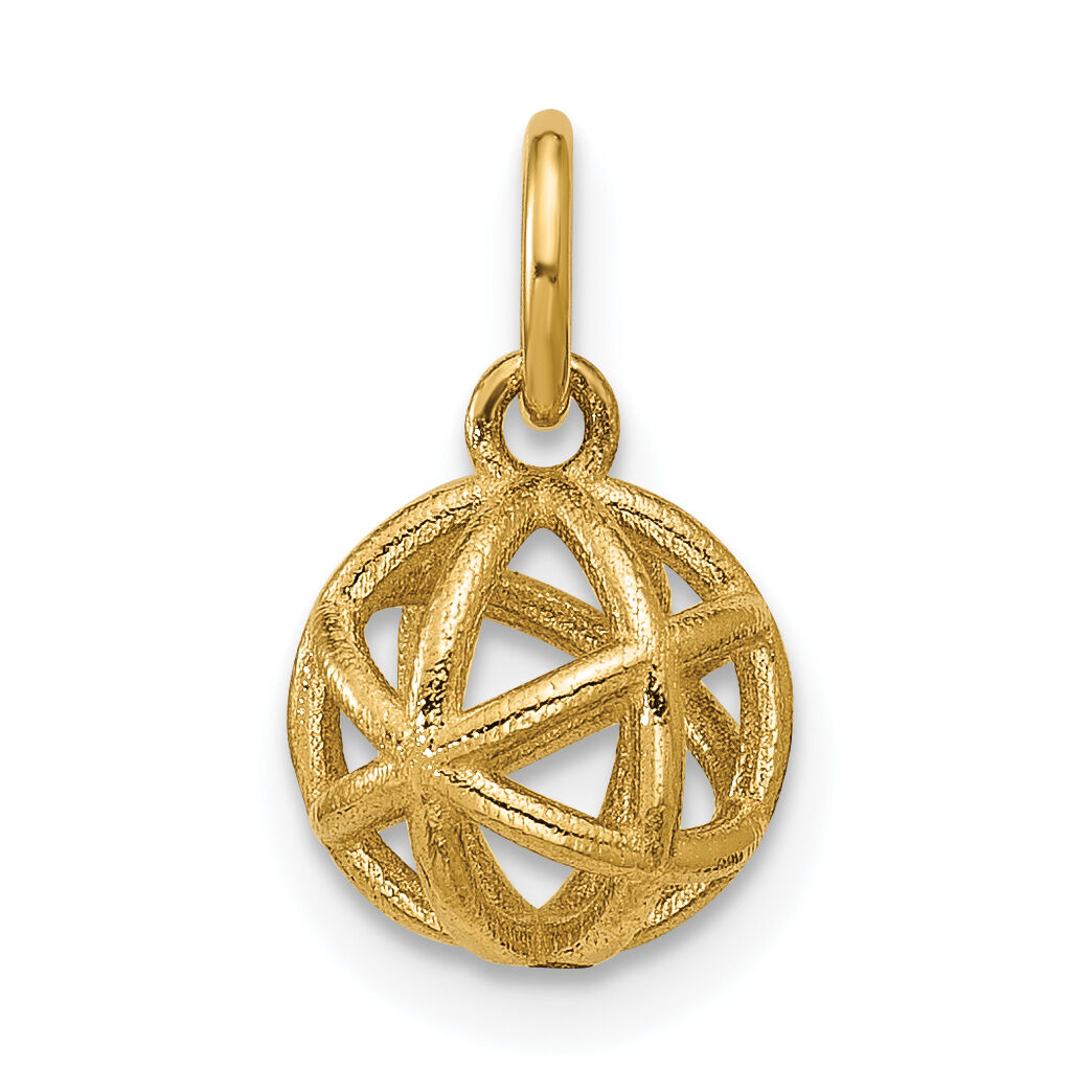 14K Polished Sphere Shape Pendant-D5791