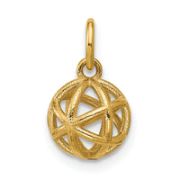 14K Polished Sphere Shape Pendant-D5791