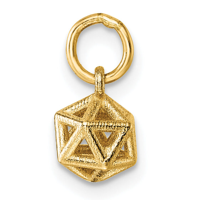 14K Polished Podium Pendant-D5792