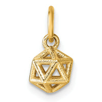 14K Polished Podium Pendant-D5792